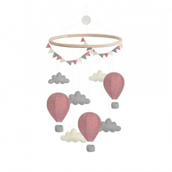 Gamcha Mobil Luftballong Rosa i gruppen Barn og foreldre / Barnerommet / Sengmobiler hos Köpbarnvagn (494)