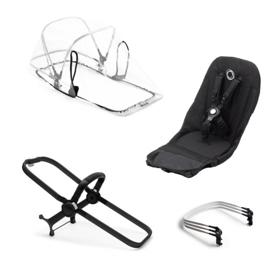 Bugaboo Donkey 5 Duo Extension Set Midnight Black i gruppen Barnevogner / Varemerker / Bugaboo / Bugaboo Donkey 5 hos Köpbarnvagn (BUBO100004003)