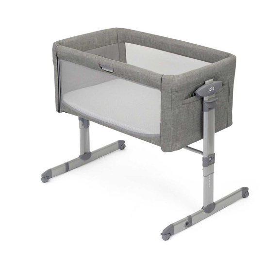 Joie bedside Crib Roomie Glide,  Foggy Grey i gruppen Barnerommet / Sprinkelsenger & Vugger / Vugger & minisenger hos Köpbarnvagn (Joie244146)