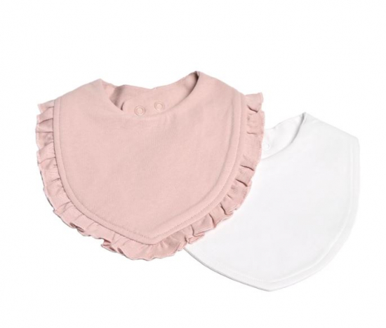 Mini Dreams Scarf Volang 2-pack, Rosa/Hvit i gruppen Babyutstyr / Barneklær og Tilbehør hos Köpbarnvagn (MIDR94211809)