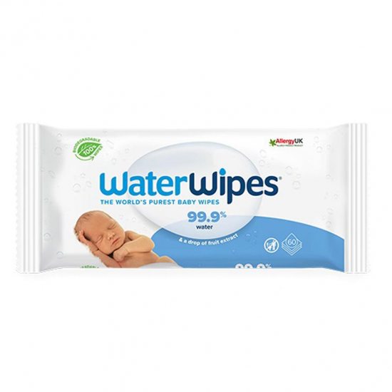 WaterWipes Våtserveitter 60-pakk i gruppen Babyutstyr / Baderom og utstyr hos Köpbarnvagn (WAWI420049)