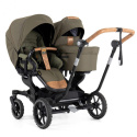 Emmaljunga 2024 NXT Twin 735 Flat Søskenvogn Outdoor Olive