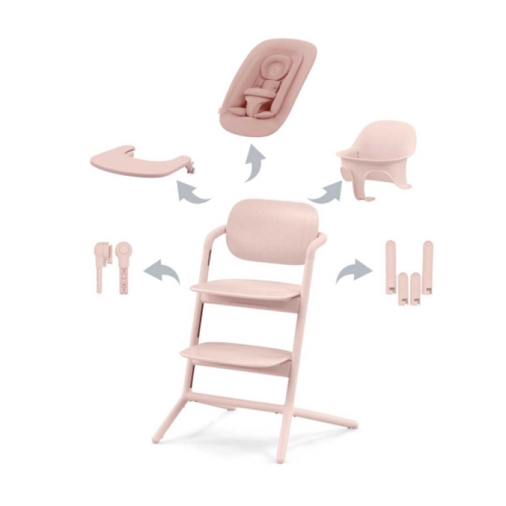 Cybex Lemo Matstol 4-in-1 Pearl Pink i gruppen Babyutstyr / Spise & drikke / Matstoler & puter / Cybex Lemo hos Köpbarnvagn (521003191)