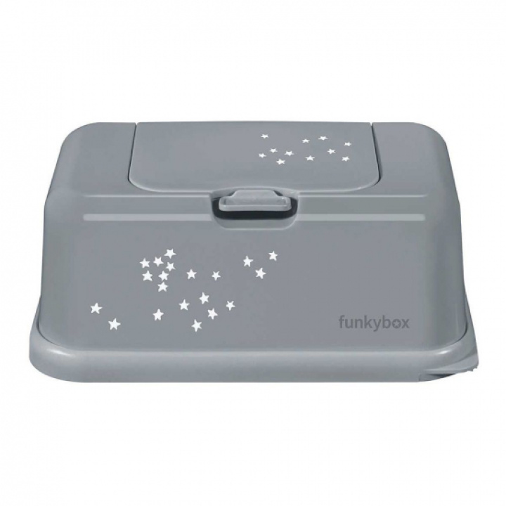 Funkybox Förvaringslåda Våtservetter - Grey Little Stars