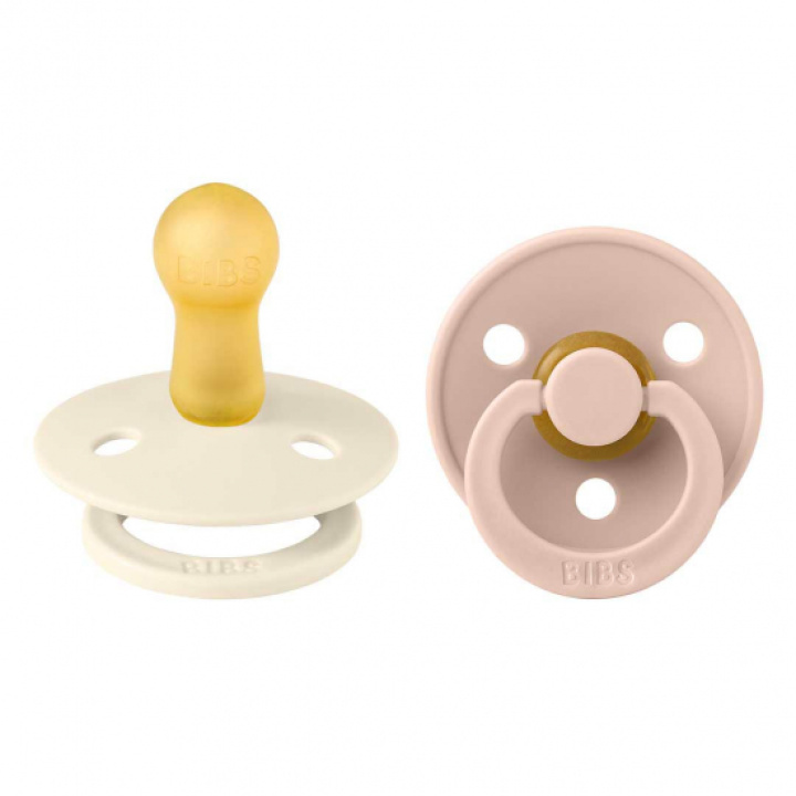 Bibs Colour Latex Smokk 2-Pack 6-18 måneder, Ivory/Blush i gruppen Babyutstyr / Baderom og utstyr hos Köpbarnvagn (BIBS120256)