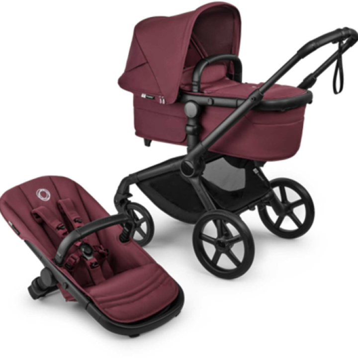 Bugaboo Fox 5 Renew Black/Dark Cherry i gruppen Barnevogner / Varemerker / Bugaboo / Bugaboo Fox 5 hos Köpbarnvagn (BUBO100051109)