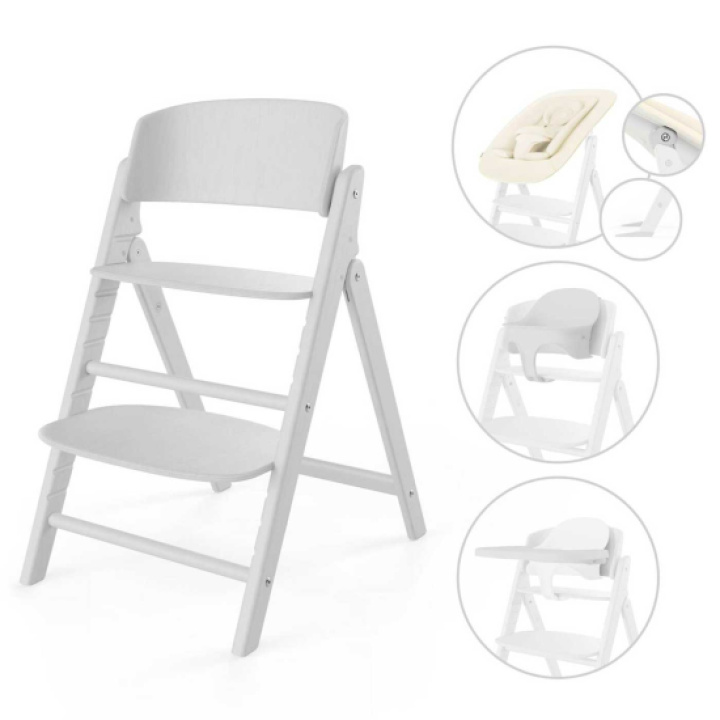 Cybex Click & Fold 4-i-1 Matstol All White i gruppen Babyutstyr / Spise & drikke / Matstoler & puter / Cybex Click & Fold hos Köpbarnvagn (CYBE524000857)