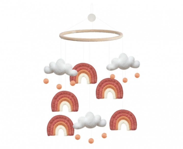 Gamcha Uro Regnbue Korall i gruppen Leker / Babyleker 0-1 år / Uro til seng hos Köpbarnvagn (F437)