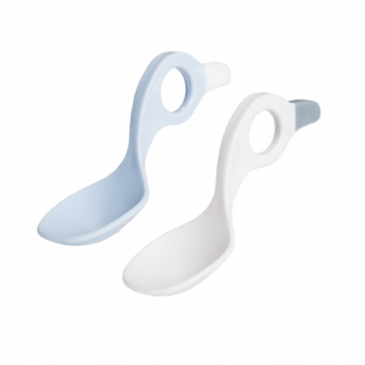 I Can Spoon 2-pack - Multigreppskje Hvit/Lys blå i gruppen Babyutstyr / Spise & drikke / Mate smart hos Köpbarnvagn (ICSP7350084550025)