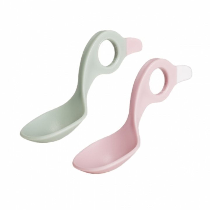 I Can Spoon 2-pack - Multigreppskje Rosa/Grønn i gruppen Babyutstyr / Spise & drikke / Bestikk hos Köpbarnvagn (ICSP7350084550032)