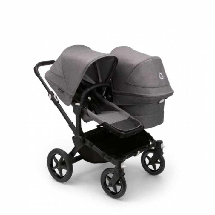 Bugaboo Donkey 5 Duo Black/Grey Melange i gruppen Barnevogner / Varemerker / Bugaboo / Bugaboo Donkey 5 hos Köpbarnvagn (PKTbdonkey10)