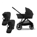 Cybex Gazelle S Søskenvogn Moon Black